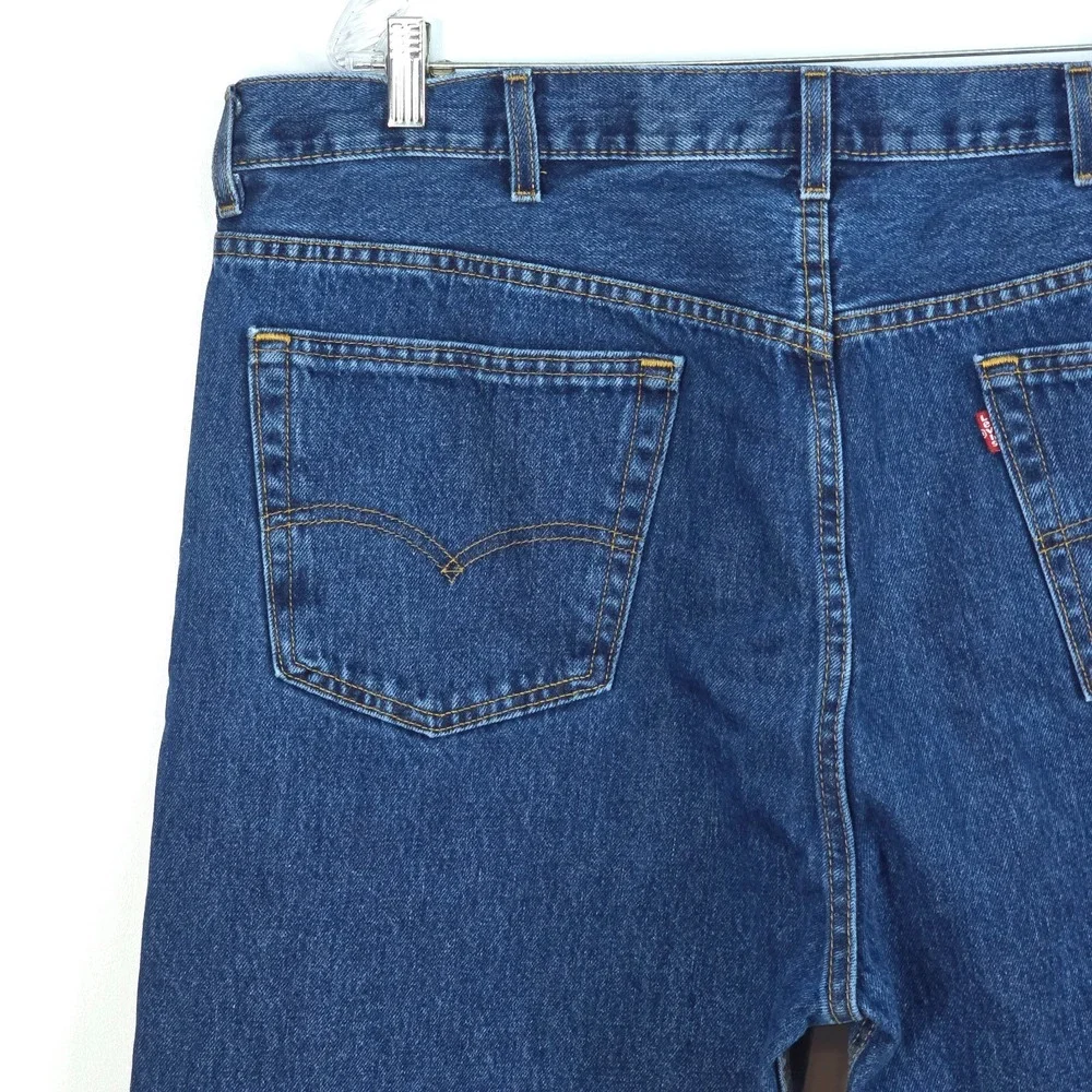 Levi's 505 Denim Jeans Mens 42x29 (44x29) Dark Wash‎ Regular Fit Straight Leg